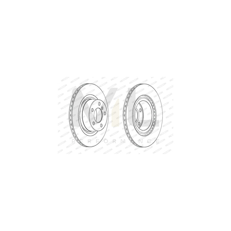 FERODO PREMIER DDF2038C Brake Disc Vented, Coated, with bolts/screws | ML Performance Car Parts