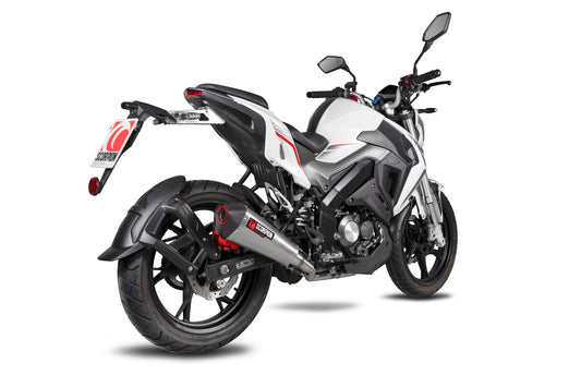 Scorpion RKE50SEO Keeway RKF 125 Serket Taper Full System - Brushed Stainless Steel Sleeve | ML Performance US US
