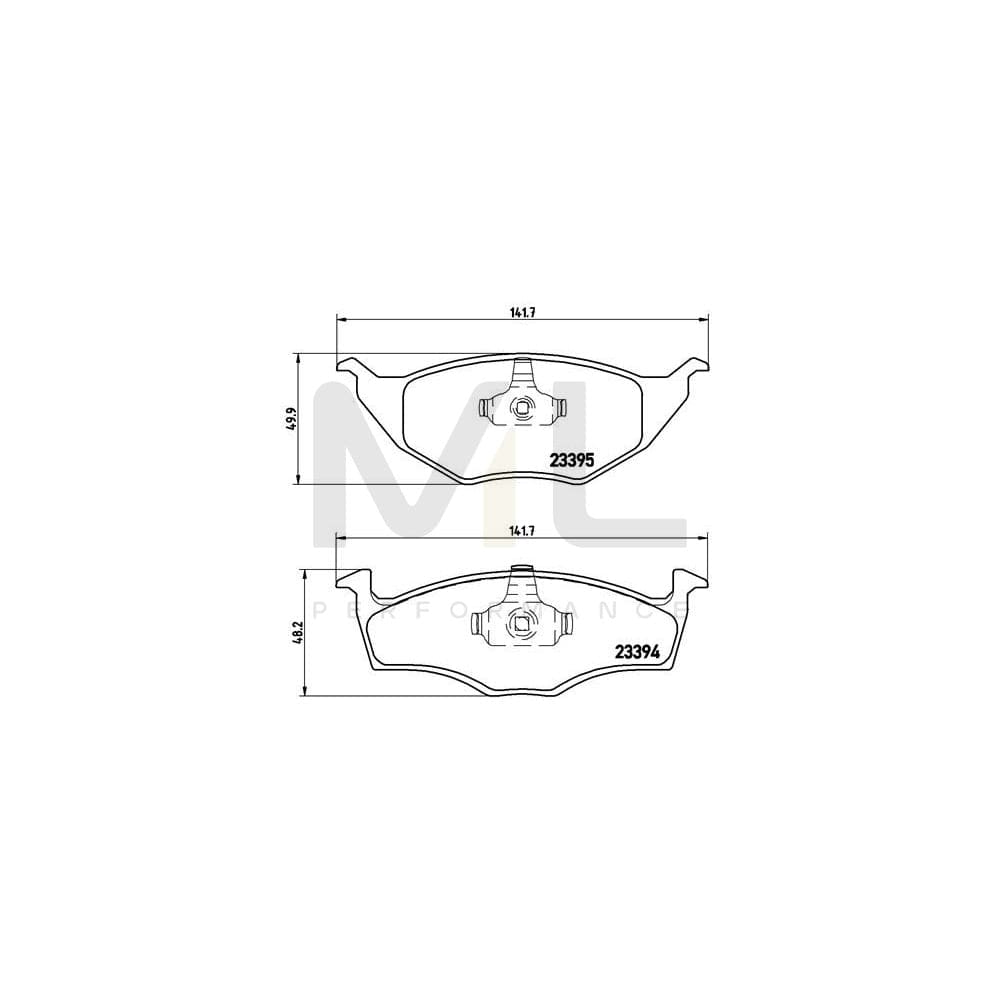Brembo P 85 055 Brake Pad Set For Vw Lupo / Lupo 3L (6X1, 6E1) Excl. Wear Warning Contact, With Piston Clip | ML Performance Car Parts