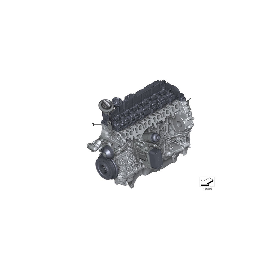 Genuine BMW 11002223052 F11 F10 Exch. Short Engine N57D30A (Inc. 530d) | ML Performance US Car Parts