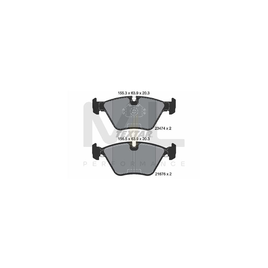 TEXTAR 2347402 Brake pad set prepared for wear indicator | ML Performance Car Parts
