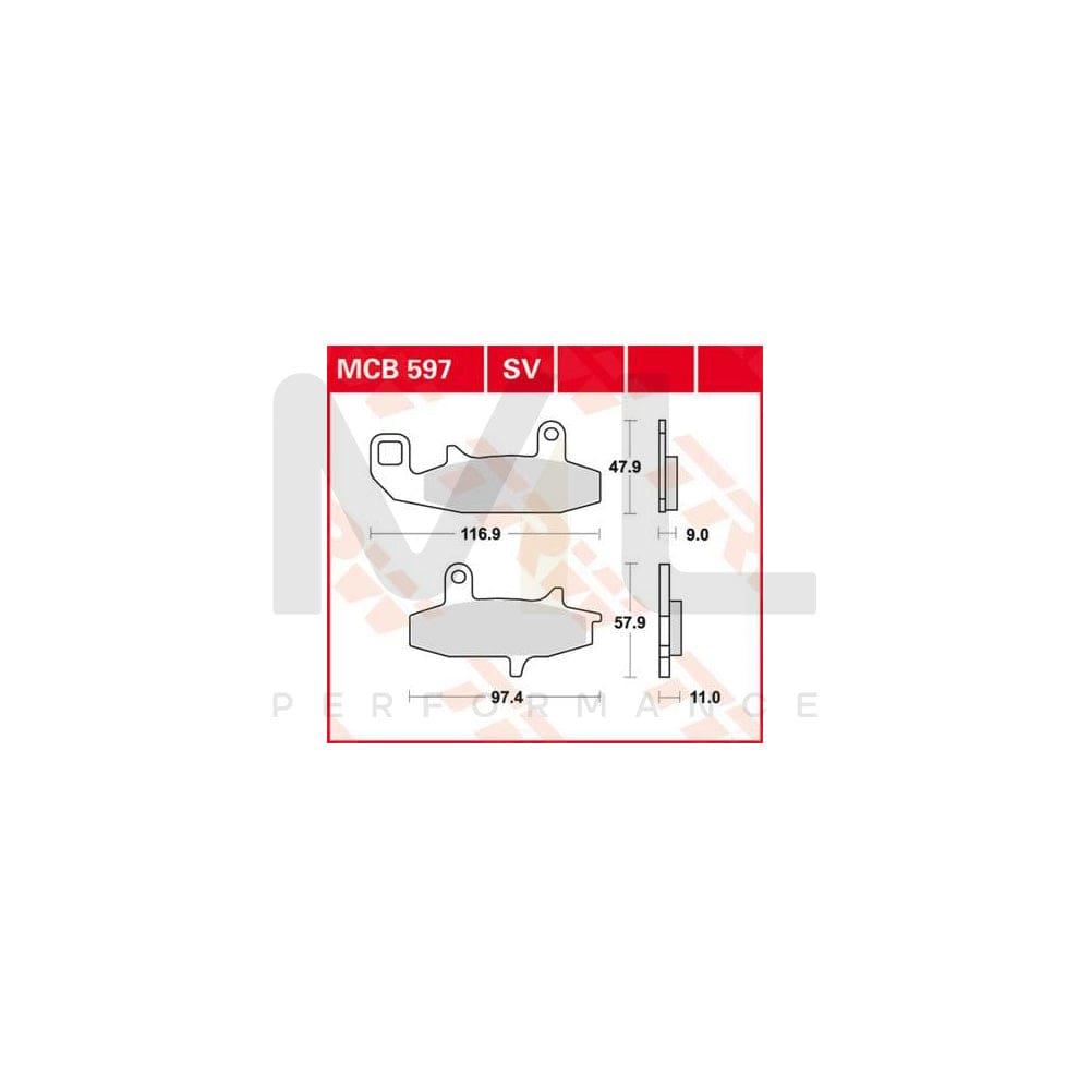 TRW Organic Allround Mcb597 Brake Pad Set | ML Performance Car Parts