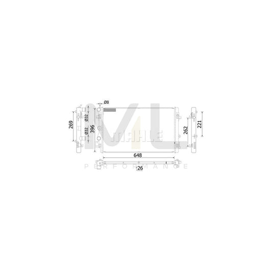 MAHLE ORIGINAL CR 2425 000S Engine radiator Brazed cooling fins, Aluminium | ML Performance Car Parts