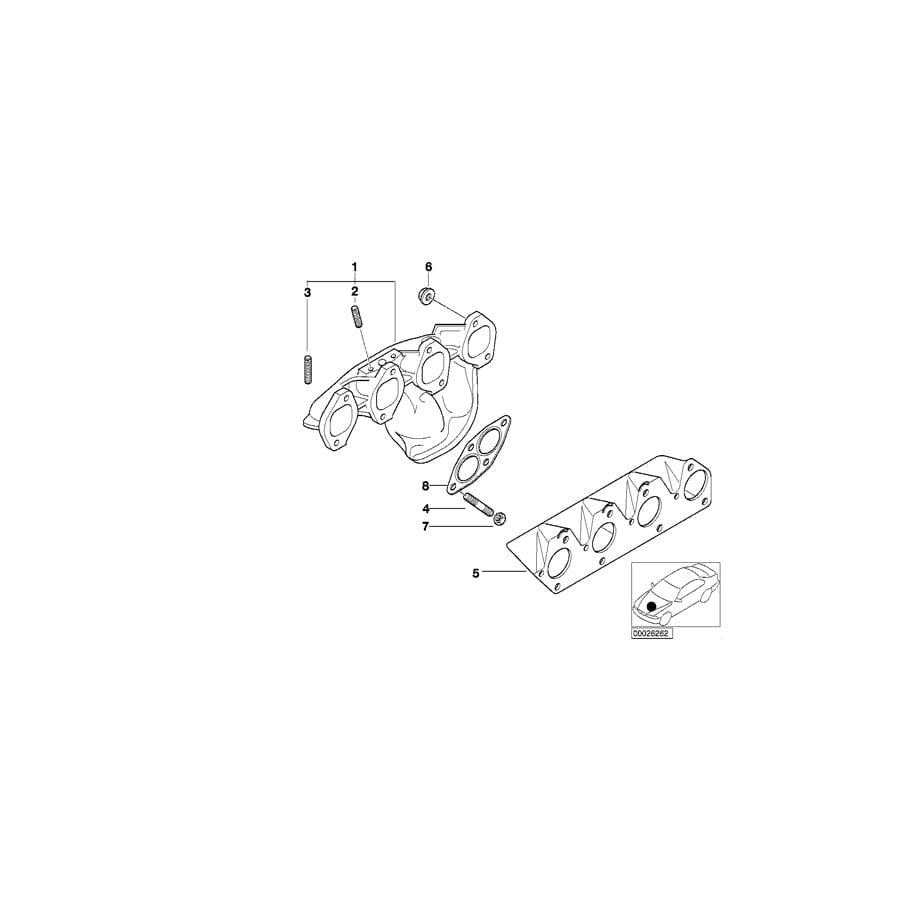 Genuine BMW 11621437204 E46 E36 Stud Bolt M7X30 (Inc. 318Ci, 316i 1.9 & Z3 1.9) | ML Performance UK Car Parts