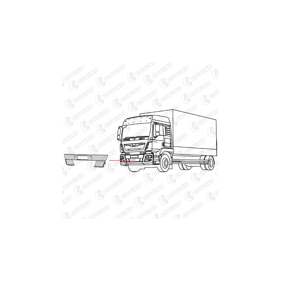 Covind Tm2/ 90 Mounting Bracket, Bumper