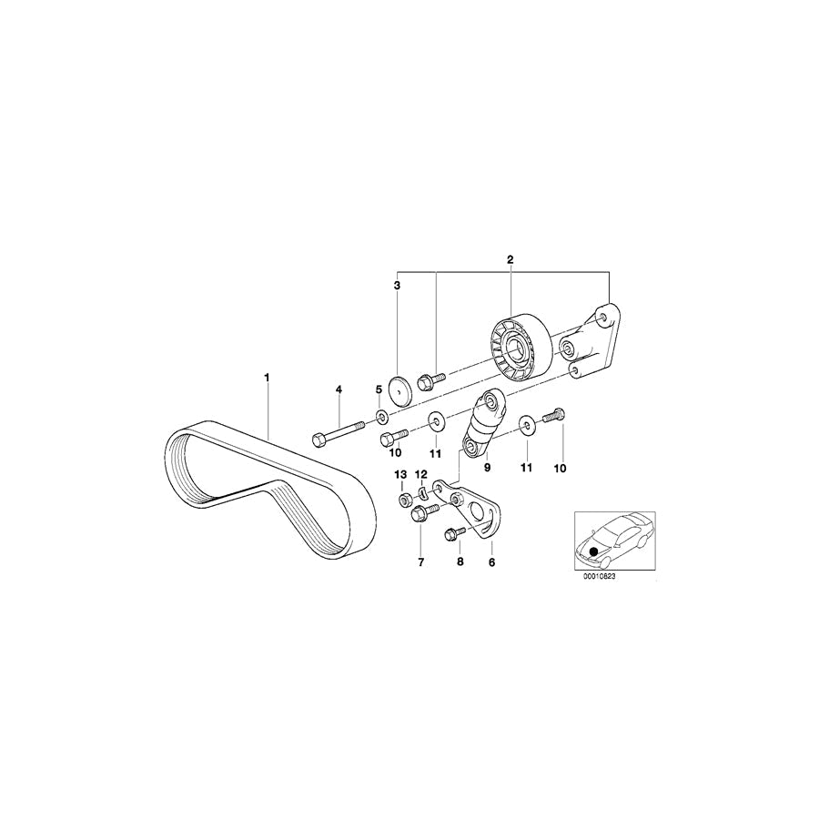 Genuine BMW 11281438510 E53 Adjust-Lever (Inc. X5 4.4i & X5 4.6is) | ML Performance UK Car Parts