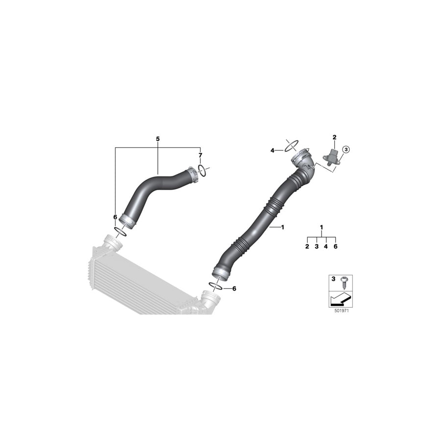 Genuine BMW 13718603096 F15 F16 Charge Air Induction Tract (Inc. X5) | ML Performance US Car Parts