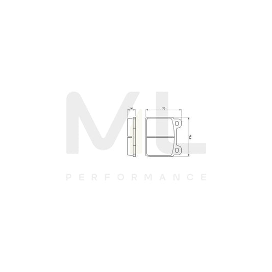 Bosch 0986464681 Brake Pad Set BP654 | ML Performance Car Parts