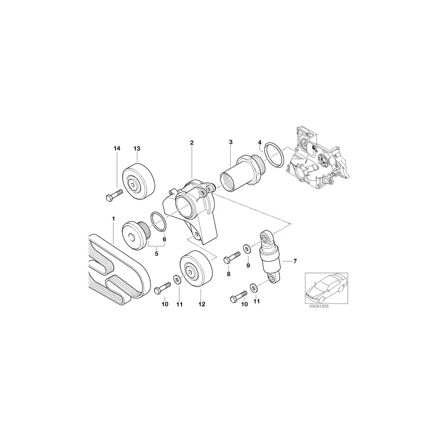 Genuine BMW 11282248169 E46 E39 Hydraulic Belt Tensioner (Inc. 320d, 520d & 318d) | ML Performance UK Car Parts