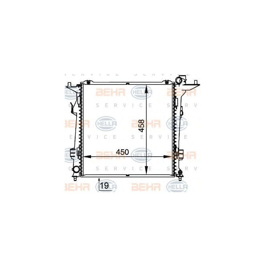 Hella 8MK 376 764-471 Engine Radiator For Kia Cee'D