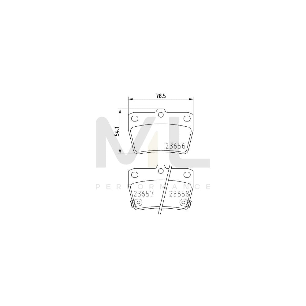 Hella 8DB 355 010-521 Brake Pad Set With Acoustic Wear Warning