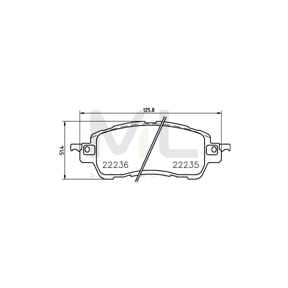 Hella 8DB 355 024-721 Brake Pad Set With Acoustic Wear Warning