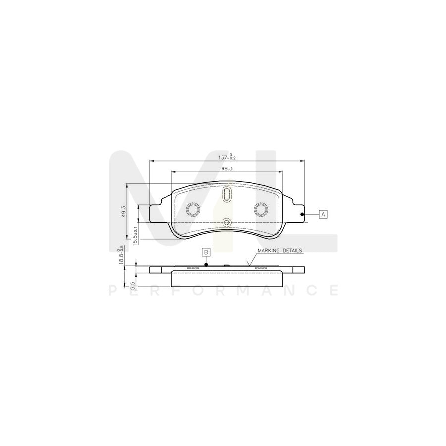 Bosch 0986Tb2408 Brake Pad Set Excl. Wear Warning Contact, With Bolts, With Accessories  | ML Performance Car Parts