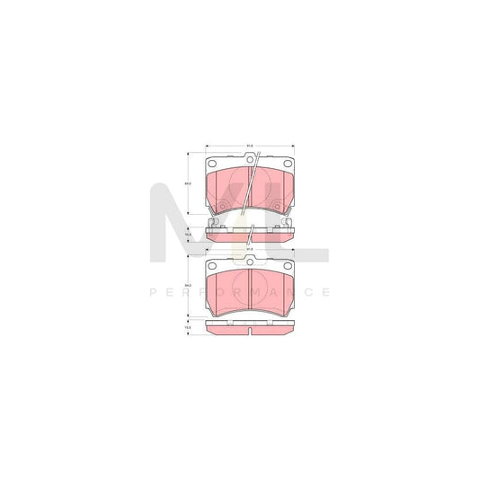 TRW Gdb3206 Brake Pad Set With Acoustic Wear Warning | ML Performance Car Parts