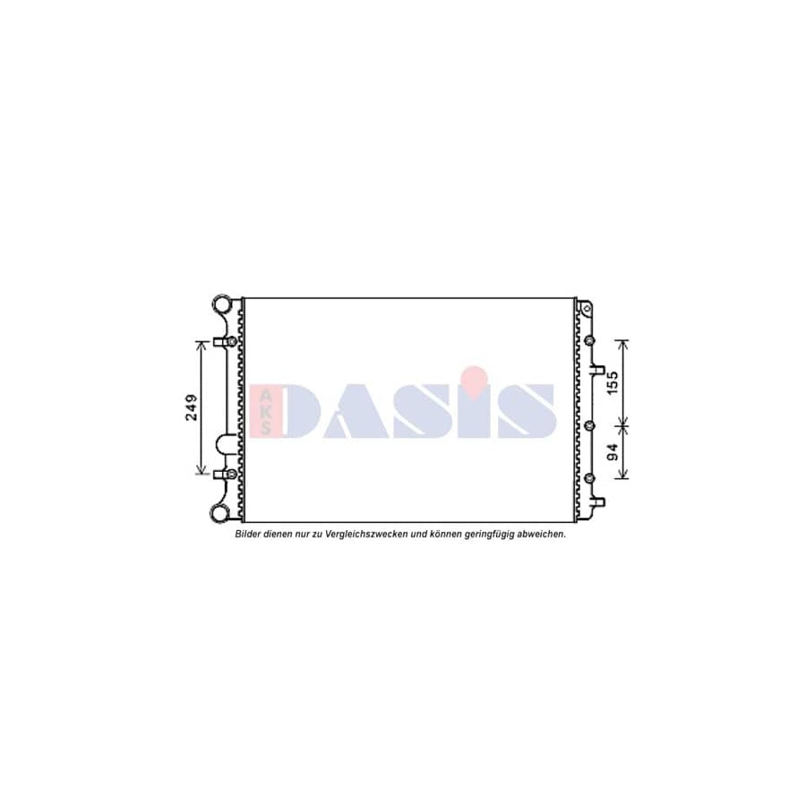 AKS Dasis 040056N Engine Radiator for VW Fox Hatchback (5Z1, 5Z3, 5Z4)