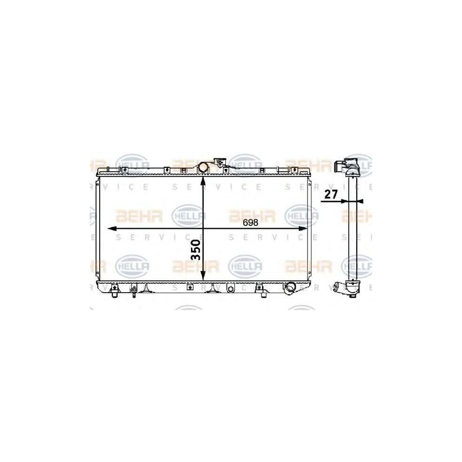 Hella 8MK 376 708-161 Engine Radiator