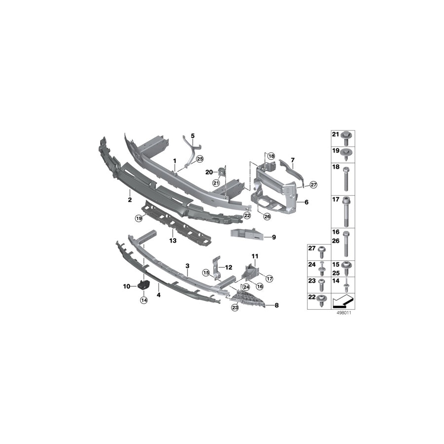 Genuine BMW 51117011151 G32 Adapter For Support Member, Front Left (Inc. 630dX, 620d & 640dX) | ML Performance US Car Parts