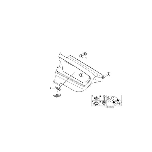Genuine BMW 51437890740 E46 Lateral Trim Panel Rear Right ANTHRAZIT (Inc.  & M3) | ML Performance US Car Parts