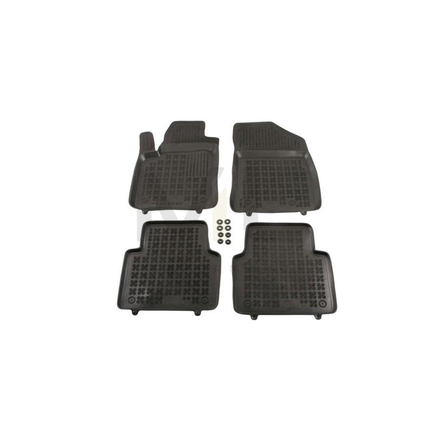 REZAW PLAST 201233 Floor mat set for CITROﾃ起 C3 Aircross II (2R, 2C) Elastomer, Front and Rear, Black