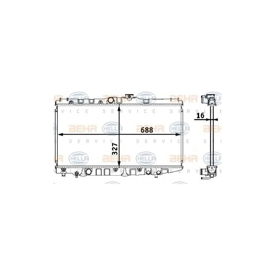 Hella 8MK 376 708-151 Engine Radiator