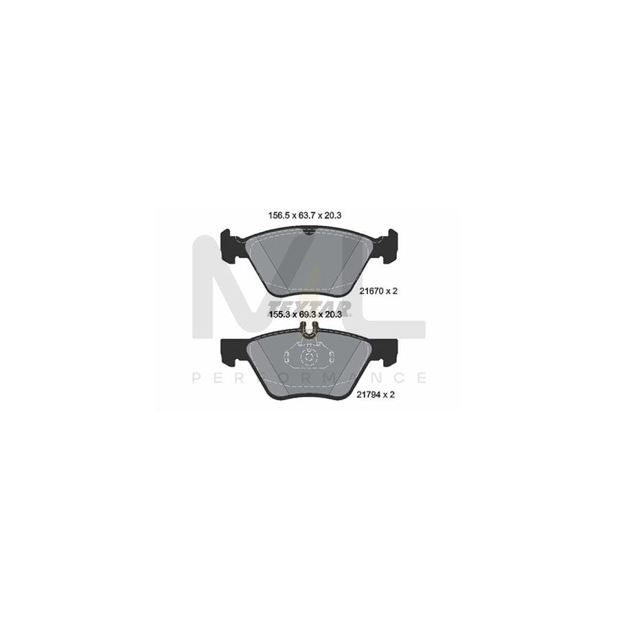 TEXTAR epad 2167081 Brake pad set prepared for wear indicator | ML Performance Car Parts
