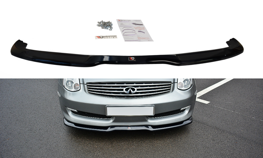 Maxton Design IN-G35-C-FD1T Front Splitter V.1 Infiniti G35 Coupe | ML Performance UK Car Parts