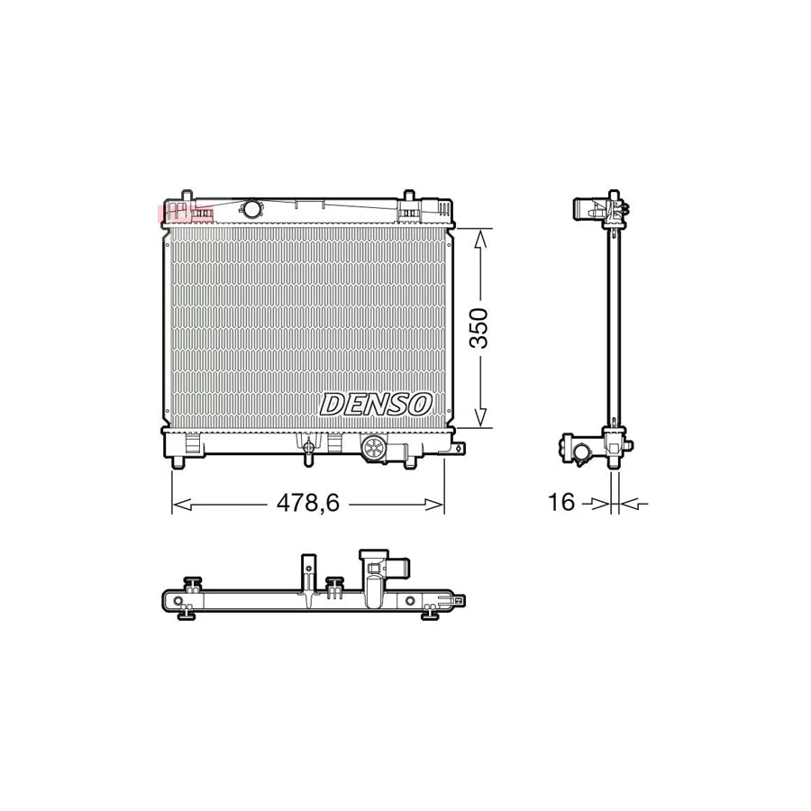 DENSO DRM50137 Engine Radiator for Toyota Yaris II Hatchback (Xp9)