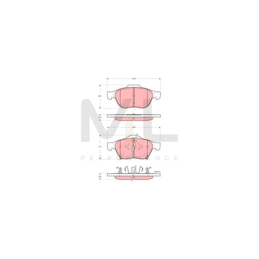 TRW Gdb3335 Brake Pad Set For Toyota Avensis With Acoustic Wear Warning | ML Performance Car Parts