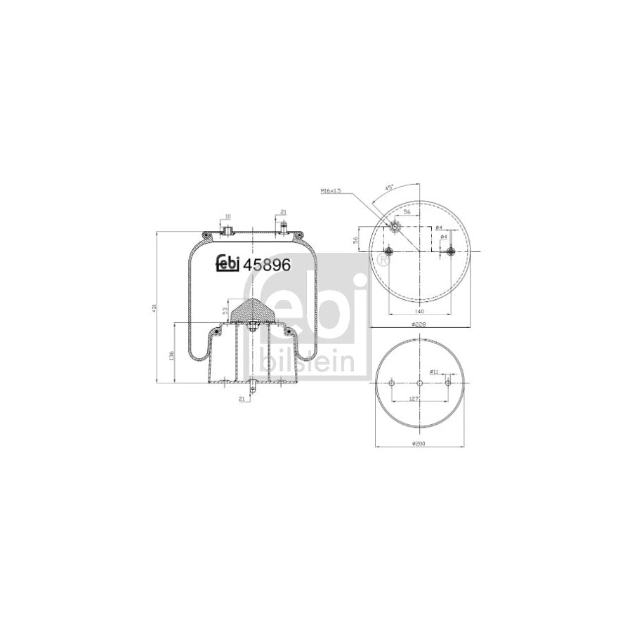 Febi Bilstein 45896 Boot, Air Suspension