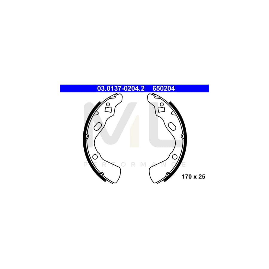 ATE 03.0137-0204.2 Brake Shoe Set