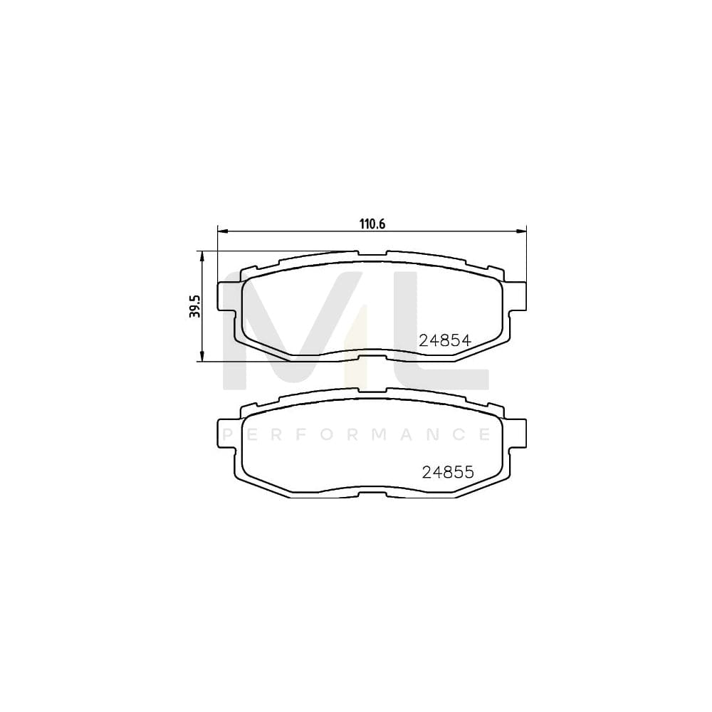 Hella 8DB 355 014-341 Brake Pad Set With Acoustic Wear Warning