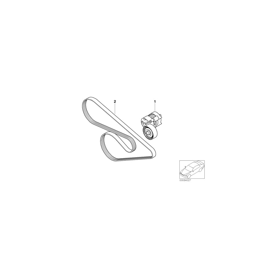 Genuine BMW 11287631813 E81 E87 E88 Ribbed V-Belt 7PK X 855 (Inc. 116i & 120i) | ML Performance UK Car Parts