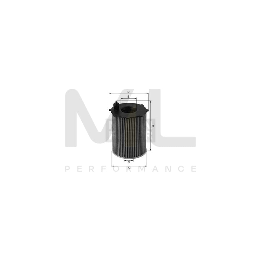 MANN-FILTER HU 7016 x Oil Filter with seal, Filter Insert