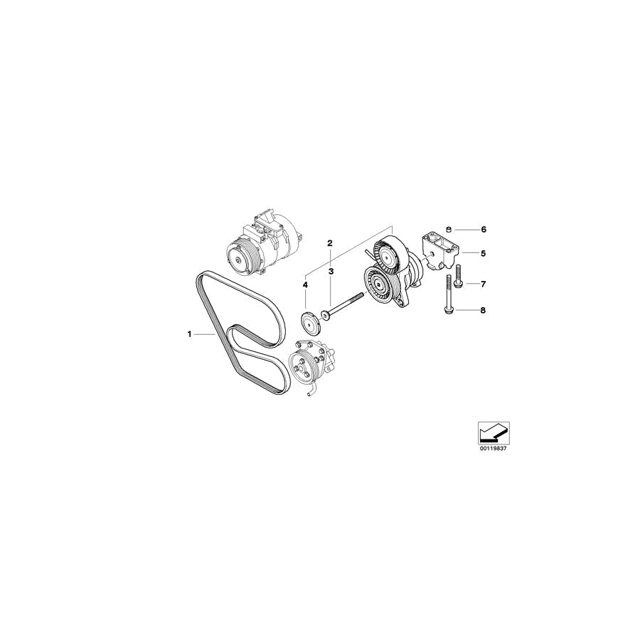 Genuine BMW 11287574838 E67 RR1 Belt Tensioner (Inc. 760LiS & Phantom EWB) | ML Performance UK Car Parts