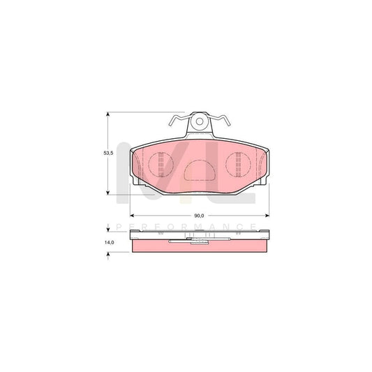 TRW Gdb1377 Brake Pad Set Not Prepared For Wear Indicator | ML Performance Car Parts