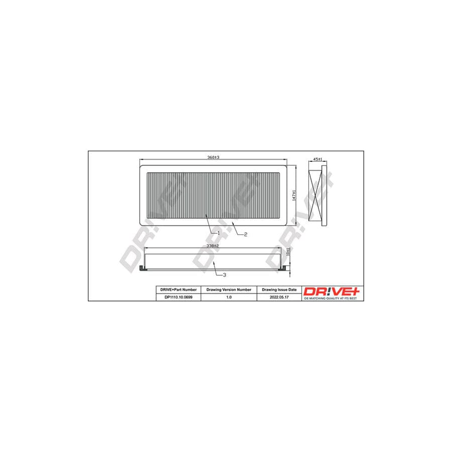 Dr!Ve+ Dp1110.10.0699 Air Filter