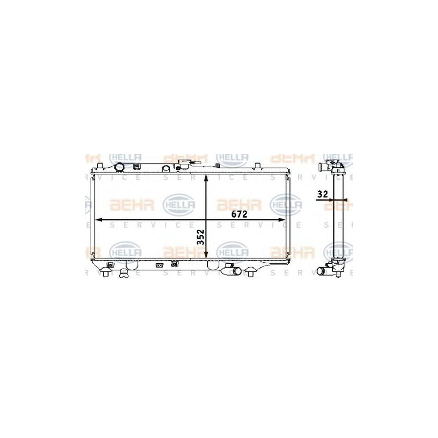 Hella 8MK 376 708-291 Engine Radiator