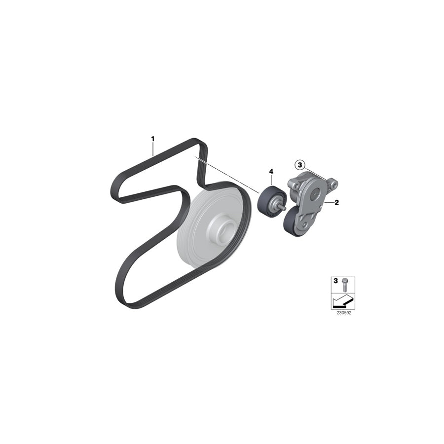 Genuine BMW 11287823380 Deflection Pulley (Inc. Cooper D ALL4 2.0, Cooper D 2.0 & Cooper SD ALL4) | ML Performance UK Car Parts