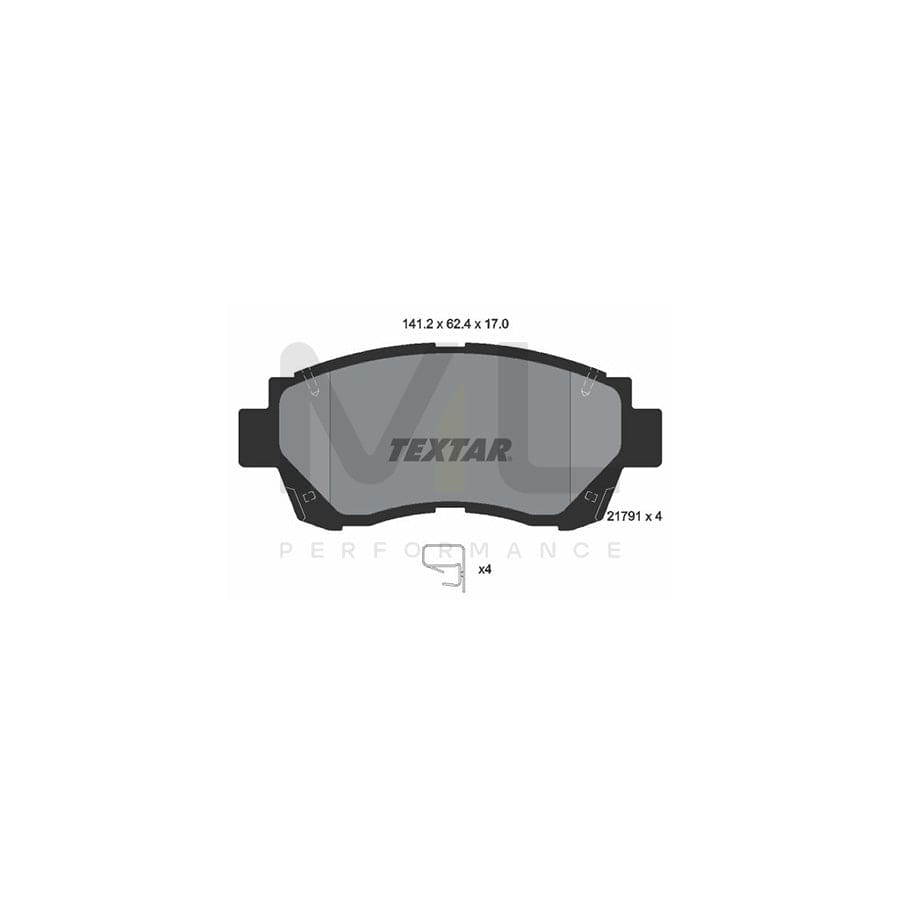 TEXTAR 2179101 Brake pad set with acoustic wear warning | ML Performance Car Parts