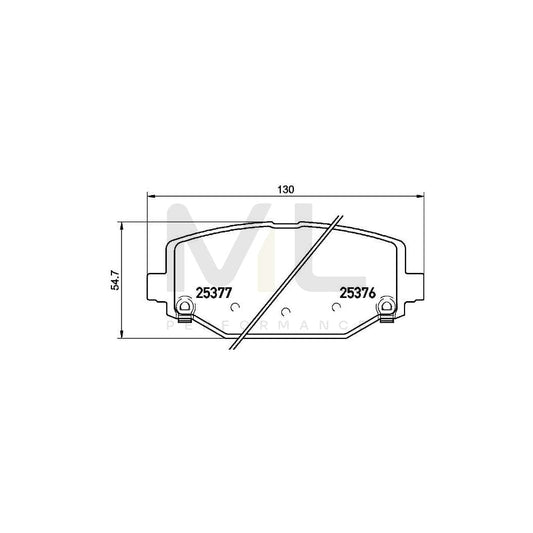 Brembo P 11 032 Brake Pad Set With Acoustic Wear Warning | ML Performance Car Parts