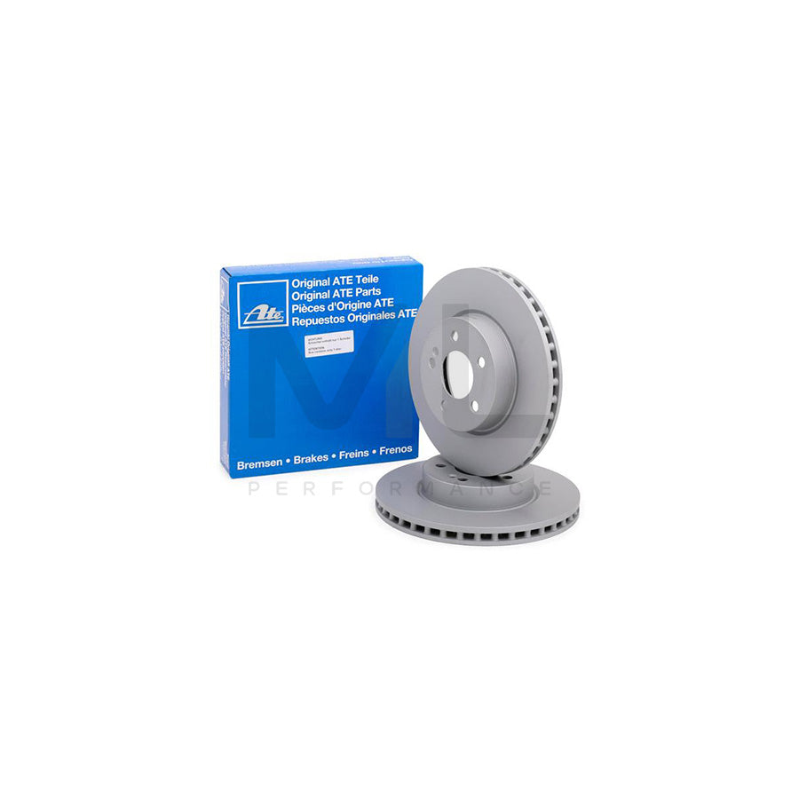 ATE 24.0128-0330.1 Brake Disc Vented, Coated, Alloyed / High-carbon, with bolts/screws  - 1 piece