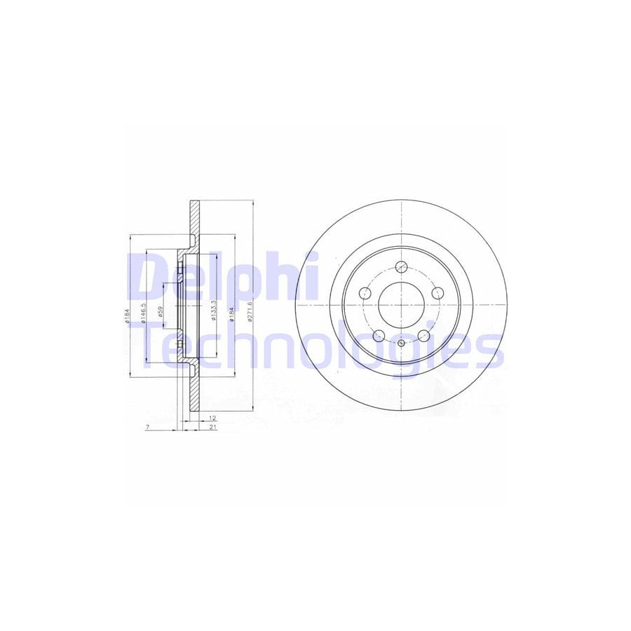 Delphi Bg3741 Brake Disc