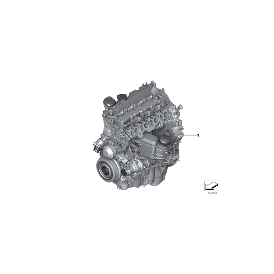 Genuine BMW 11002240250 F07 F11 Exch. Short Engine N47D20C (Inc. 520d & 518d) | ML Performance US Car Parts