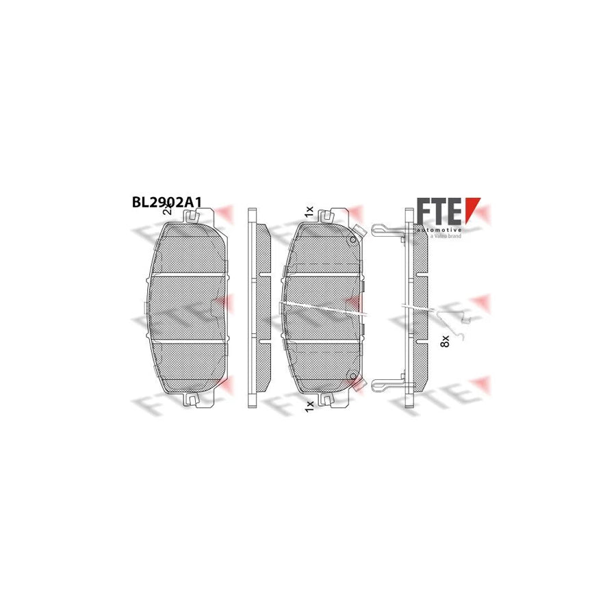 FTE Bl2902A1 Brake Pad Set for Honda Cr-V V (Rw, Rt)