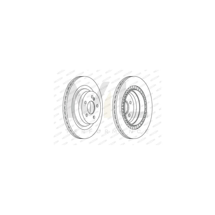 FERODO DDF2611C Brake Disc Vented, Coated | ML Performance Car Parts