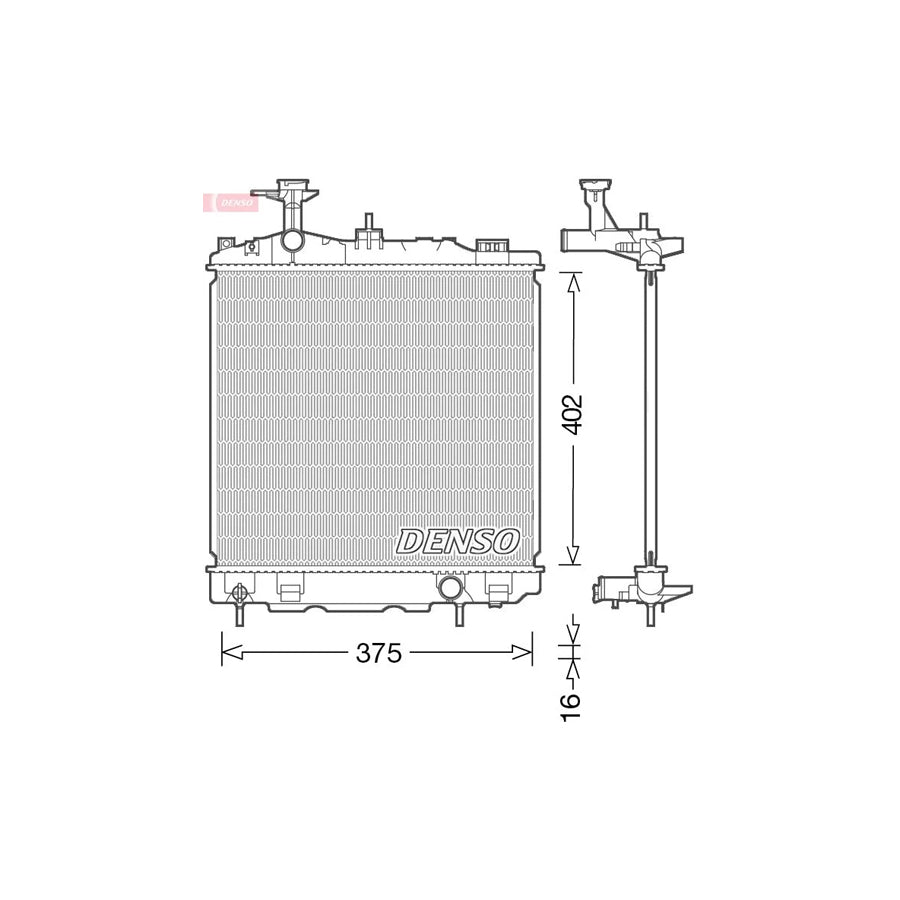 DENSO DRM45041 Engine Radiator for Mitsubishi Mirage