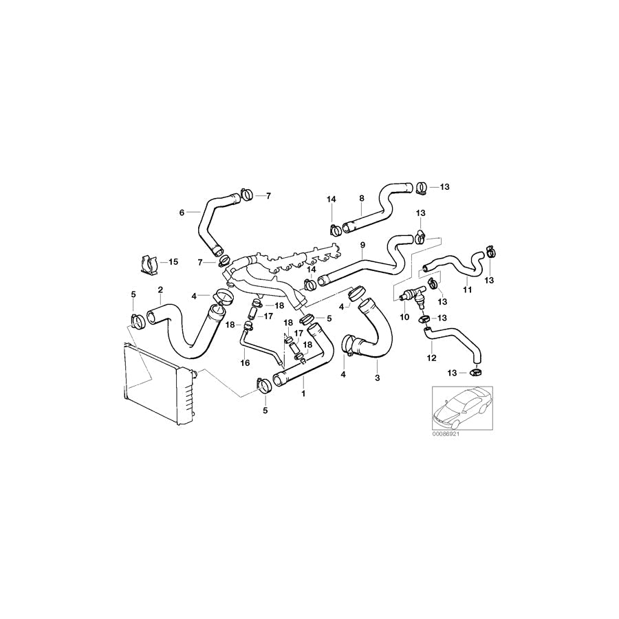 Genuine BMW 11531312817 E34 Return Hose (Inc. M5 3.8, M5 3.6 & M5) | ML Performance US Car Parts