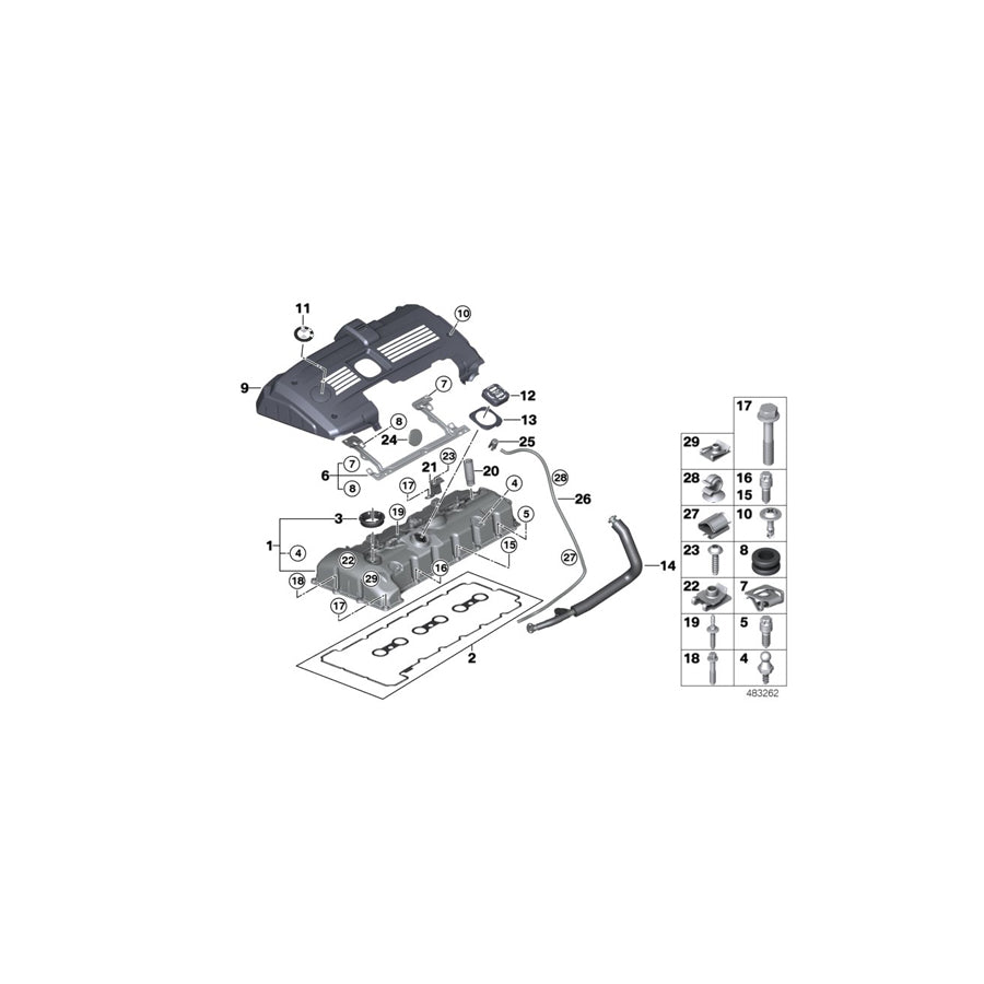 Genuine BMW 11127575033 E70 Ignition Coil Covering (Inc. X5 3.0si) | ML Performance US Car Parts