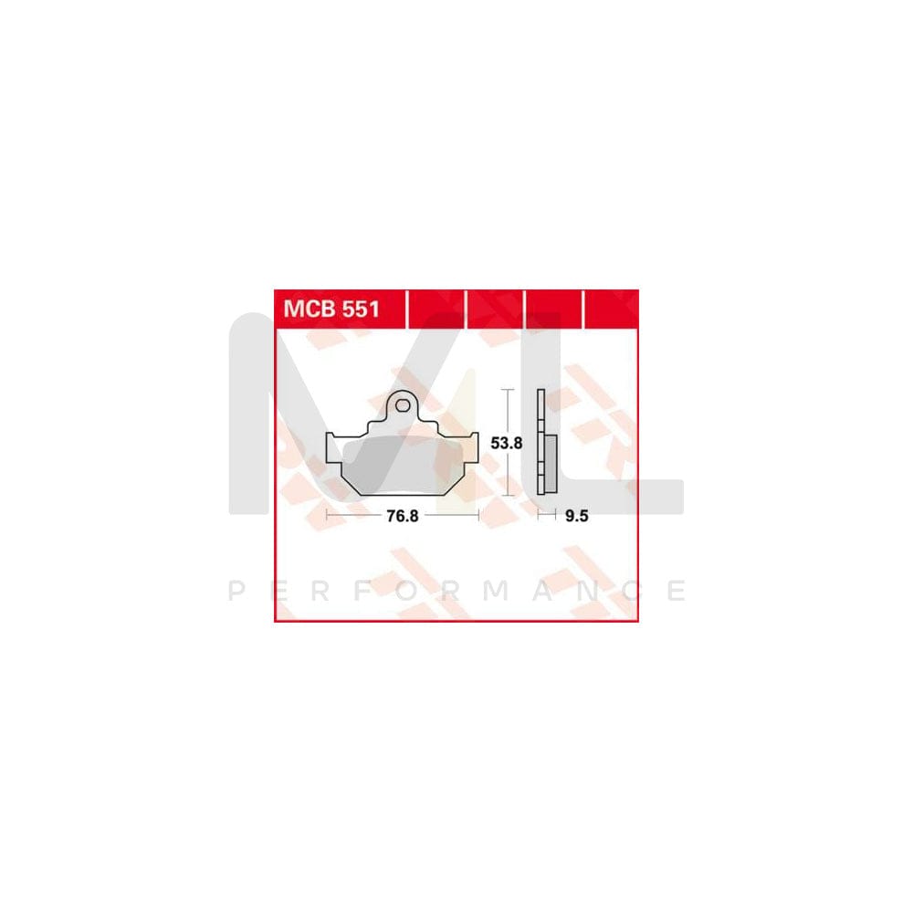 TRW Organic Allround Mcb551 Brake Pad Set | ML Performance Car Parts