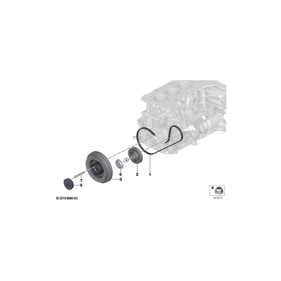 Genuine BMW 11288642358 F30 G01 G11 Cap (Inc. 740Le, 330e & 745Le) | ML Performance UK Car Parts